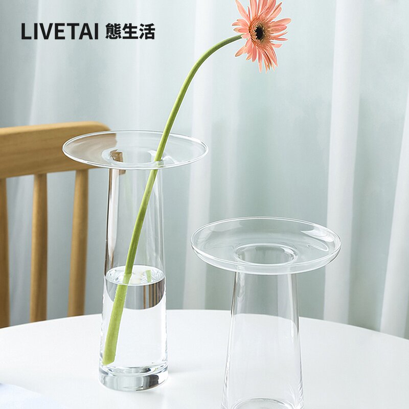 LIVETAI 透明T字型水耕栽培ガラス花瓶。家庭用、リビン - Propagation Station Vase のレビューと価格