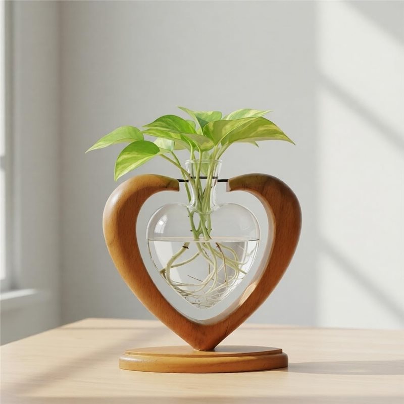 IALJ-植物繁殖ステーション、無垢材スタンド付き挿し木用植 - Propagation Station Vase のレビューと価格
